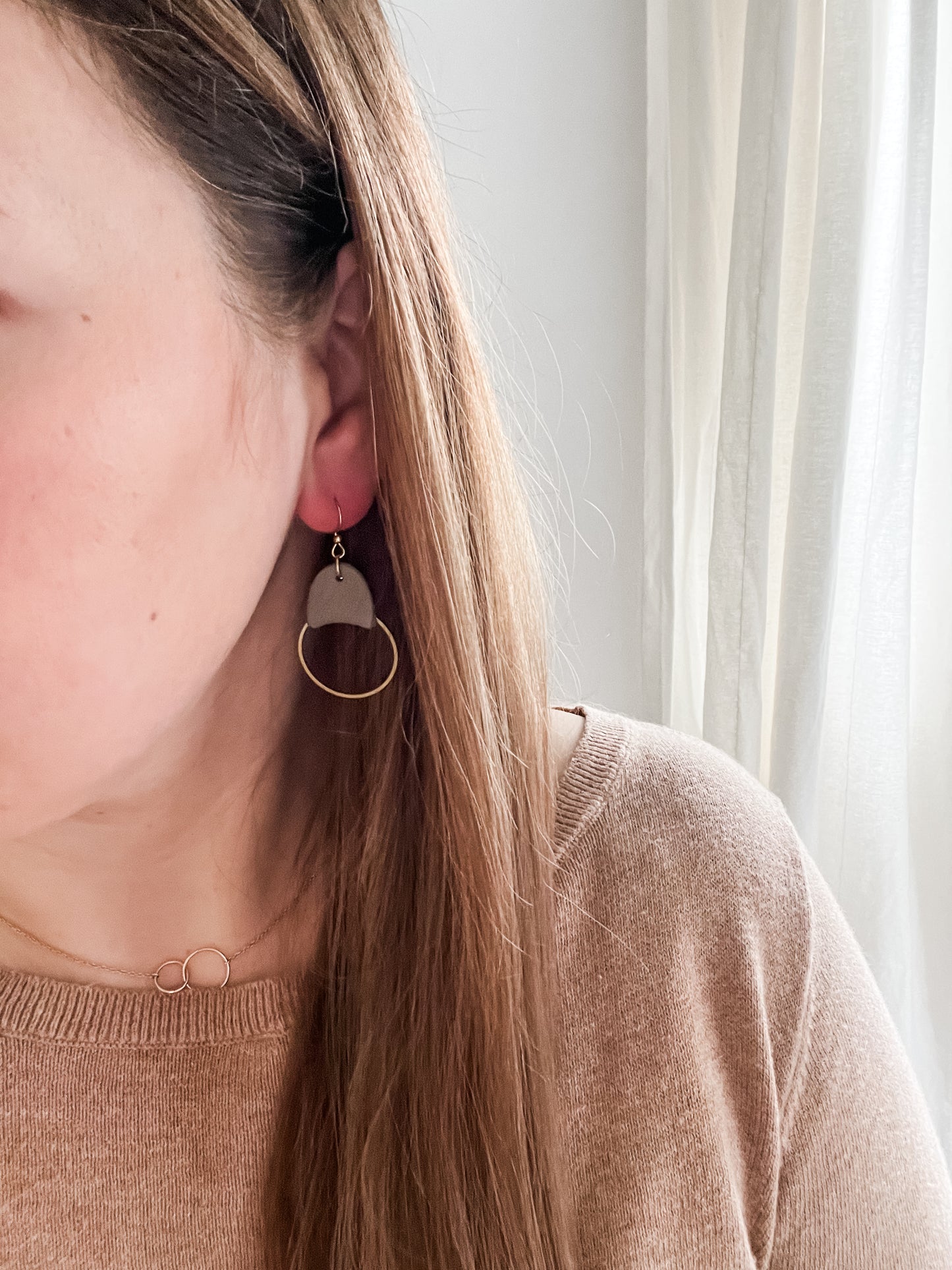 “Leather” Hoops