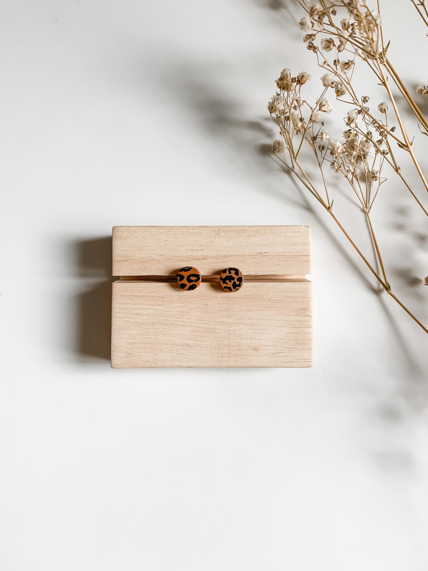 Tiny Leopard Studs