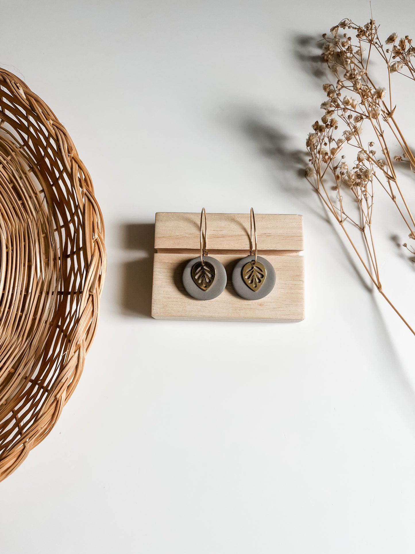 Gold Leaf Hoops