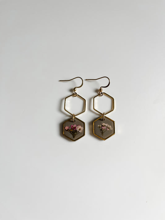 Pressed Floral Pili Earrings