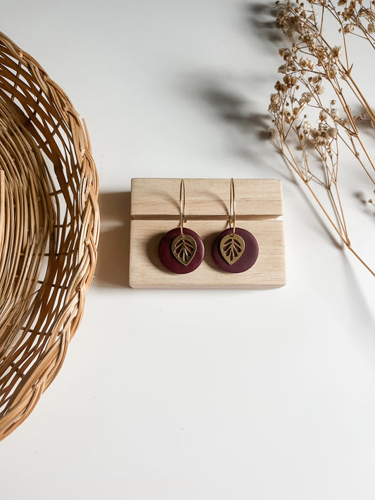 Gold Leaf Hoops