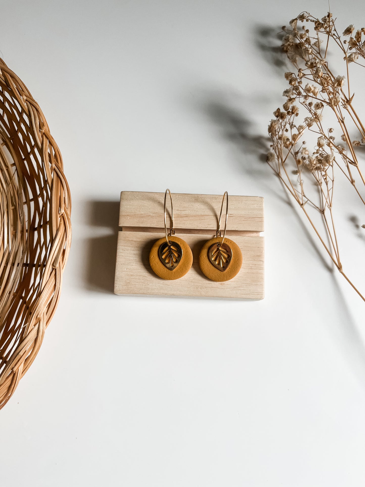 Gold Leaf Hoops