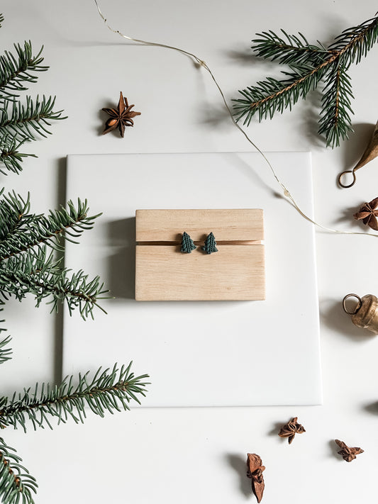 Tiny Fir Tree Studs